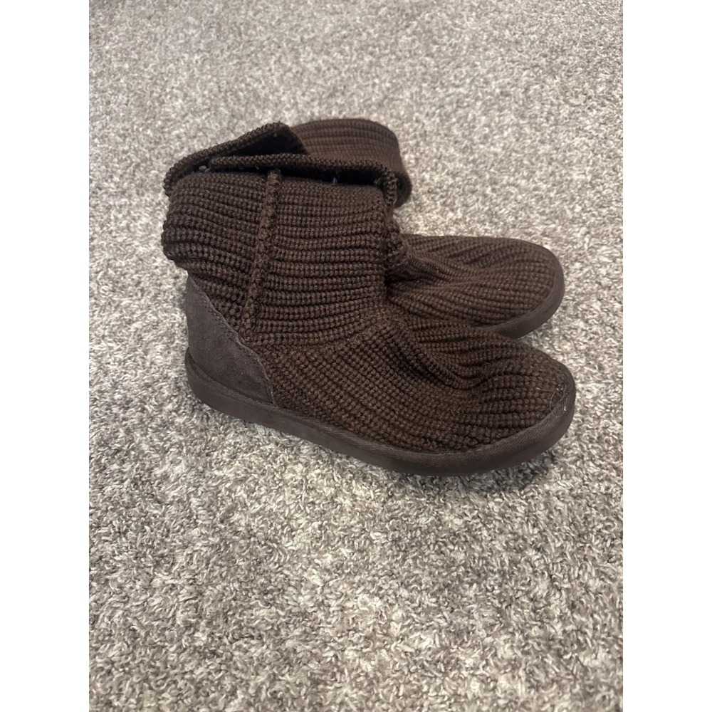 UGG Australia Classic Cardy Knit Boots Chocolate Brown 5819 Womens 8